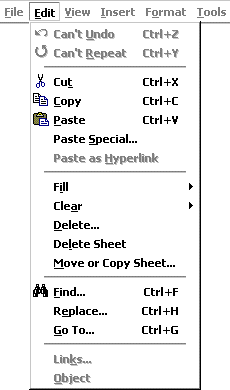 Edit Menu