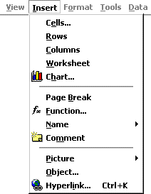 Insert Menu