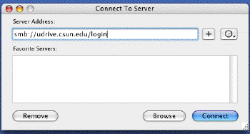 Connect to Server prompt box