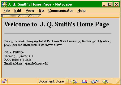 Picture of Web page