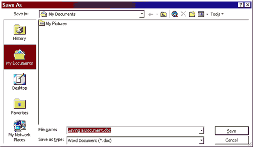 "Save As" dialog box