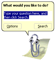 Office Assistant dialog bubble