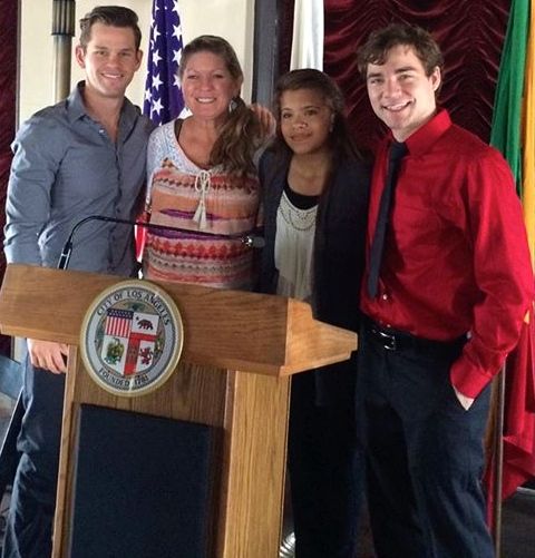 Photo of honorees at LA City Council Meeting