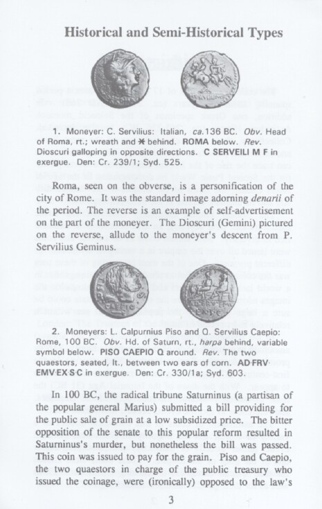 Cassella Collection-Roman Republican coins 1 and 2, issues of the Roman republic, with Roma, the Dioscuri and the distribution of grain