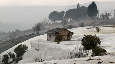 sarcophagus on terrace