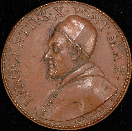 Pope Innocent X , bu Gasparo Mola