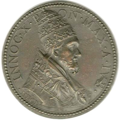 Pope Innocent X in tiara and cope, 1650