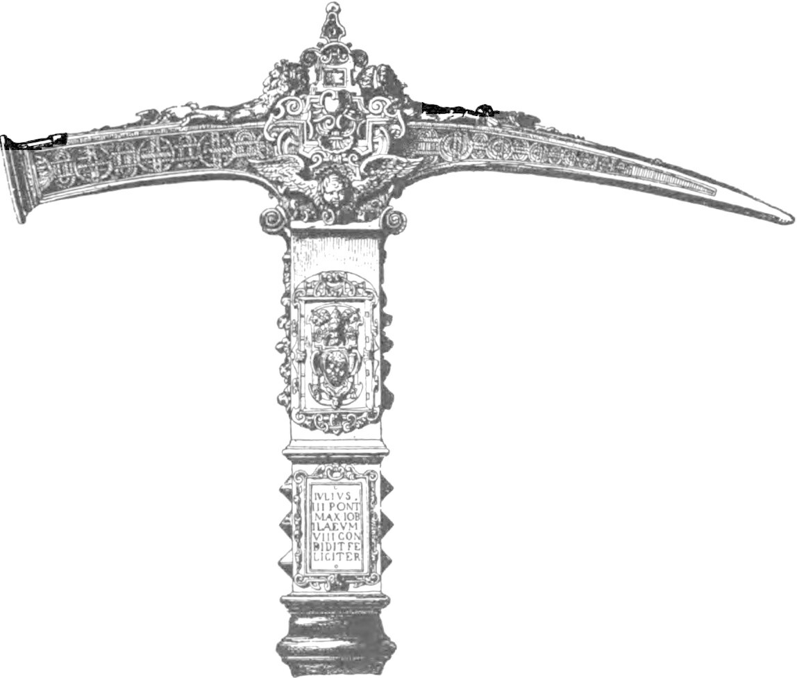 The hammer used by Julius III to open the Holy Door in 1550