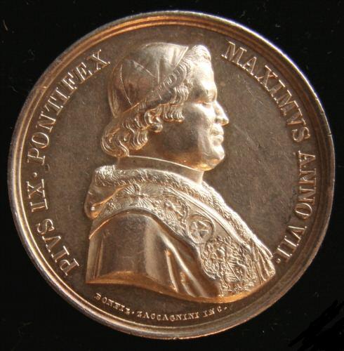 Pius IX, 1852, bust by B. Saccagnini