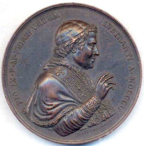 Pius IX, bust, 1850