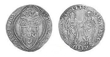 a silver grosso of Pius II