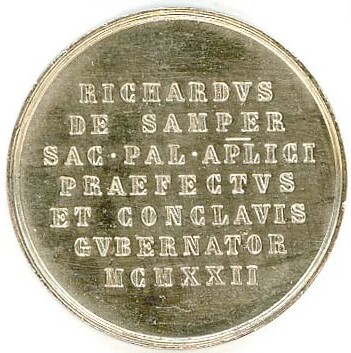 Inscription of Richard Samper, the Governor of the Conclave
