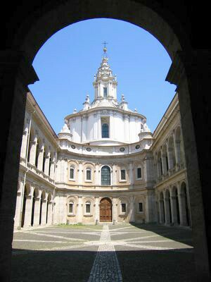 Courtyard of the Sapienza, with Church of St. Ivo