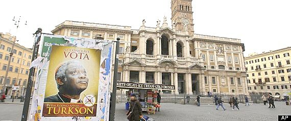 Turkson for pope banner