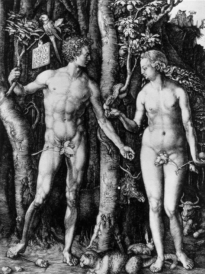 Adam and Eve in the Garden, by A. Durer