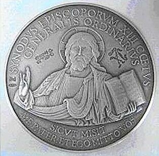 Christ Pantokrator, with book with text of John 12. 8