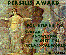 The Perseus Award for helping to spread knowledge about the classical world