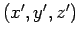 $(x',y',z')$