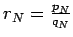 $r_N=\frac{p_N}{q_N}$