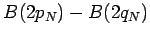 $B(2p_N)-B(2q_N)$
