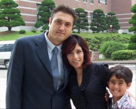 Dr. Adzhyan, Dr. Kazemi, and son Anthony