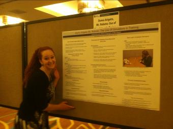 Jo with CalABA poster
