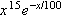 $x^{15}e^{-x/100}$