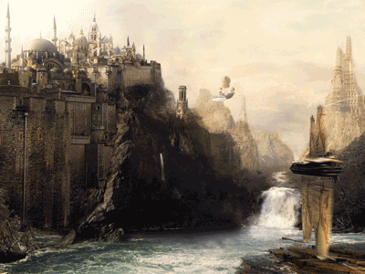 A slideshow of architecture from fire world
