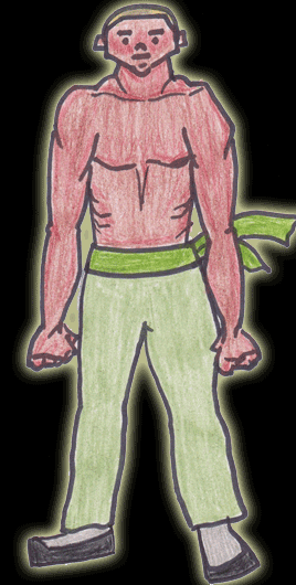 A drawing of what a Fire being looks like