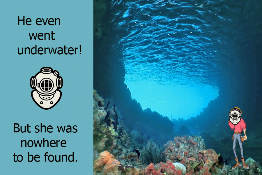 Andy looked underwater