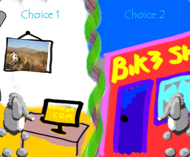 plastic bag choice one online bike shop