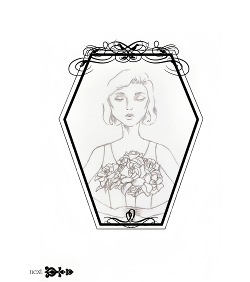 Snow White is put in a glass coffin to be seen