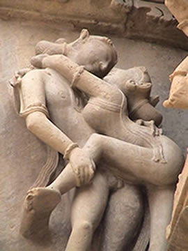 temple carving of couple
