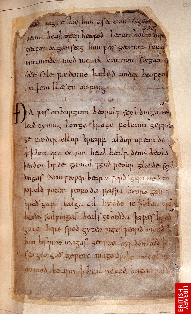 image from the Beowulf manuscript