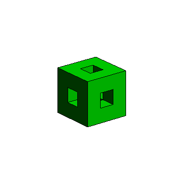 Animated void cube to show genus 5