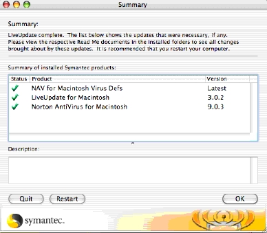 Norton Anti-Virus Restart Page