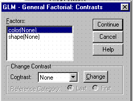 Contrasts button options