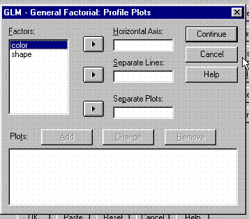 Plots button options
