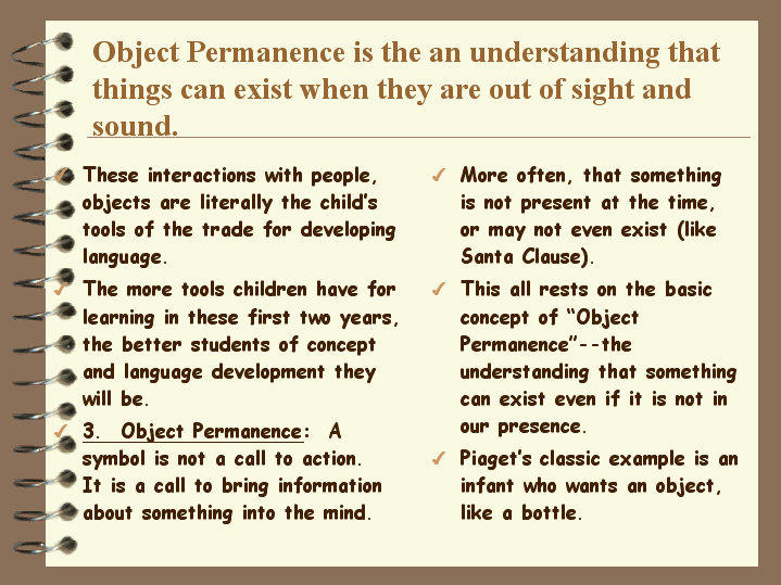 at what stage does object permanence develop