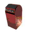 animated GIF of a mailbox receiving email messages