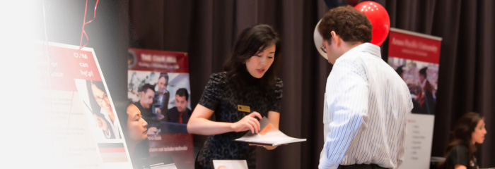 an employer at a job fair