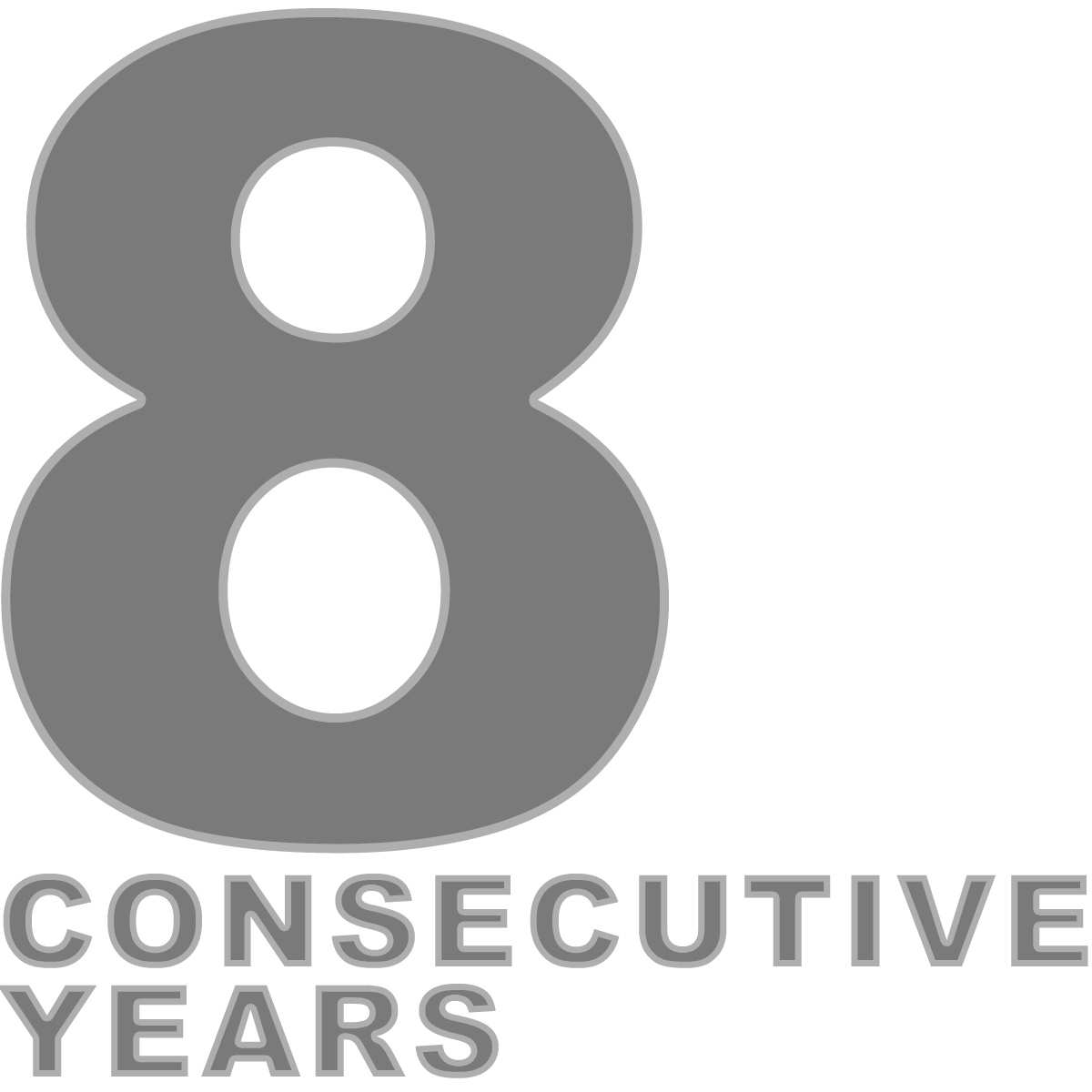 Eight Consecutive Years