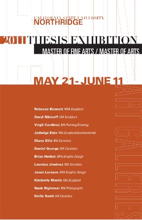 2011 MA/MFA Thesis Exhibition poster