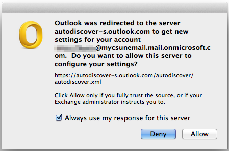 Outlook message. 