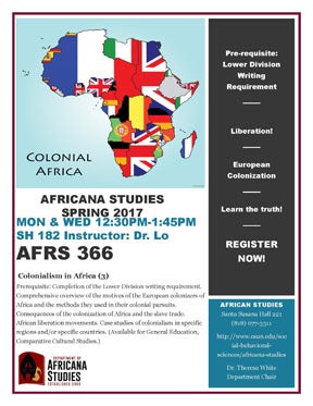 AFRS 366: Colonialism in Africa Flyer