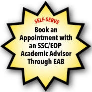 Book an appointment with an SSC/EOP advisor through EAB