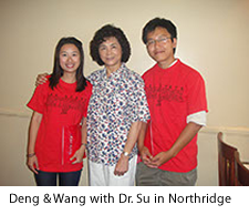 Deng & Wang with Dr. Su in Northridge