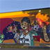 El Monte community members work on a new mural in the city.