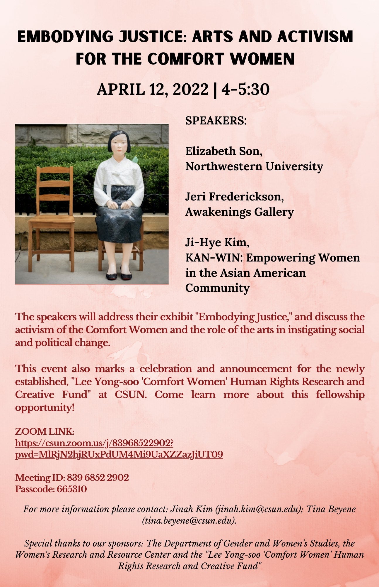 Embodying Justice: Art and Activism for the Comfort Women