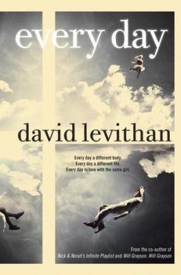 Book cover shows figures tumbling through a partly-cloudy sky.